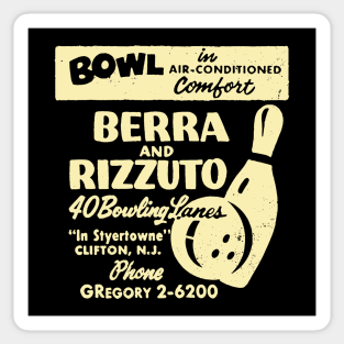 BERRA AND RIZZUTO BOWLING LANES Sticker